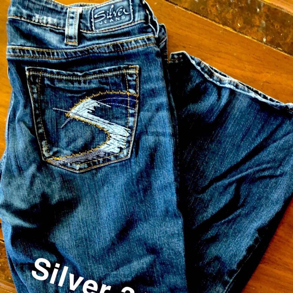 Women’s silver jeans